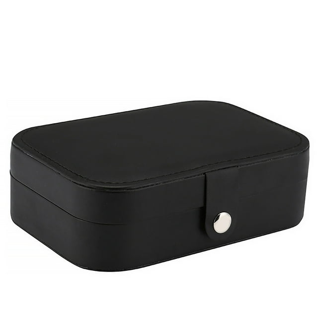 Naiovety Caja de almacenamiento de joyas Caja organizadora Exhibición Cajas de viaje Cumpleaños Almacenamiento y organización del hogar Negro