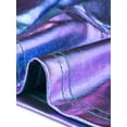 thumbnail image 5 of MODA NOVA Holographic Crop Top for Junior's Shimmering Shiny Party Halter Metallic Tops M Blue, 5 of 5