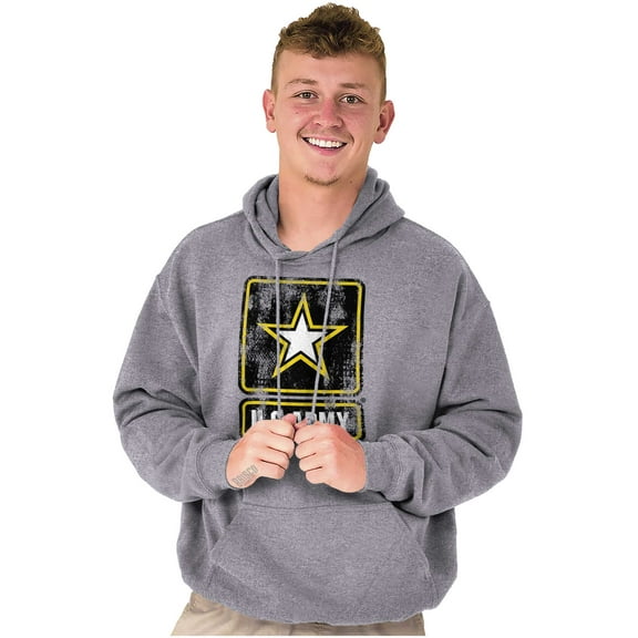 Vintage Military US Army Star Logo Hoodie Sweatshirt Women Men Brisco Brands S