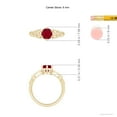 thumbnail image 5 of ANGARA Natural Solitaire Round 1 ct Ruby Celtic Knot Engagement Ring in 14K Yellow Gold for Women (Size-6mm) | July Birthstone, Birthday, Anniversary, Jewelry Gift for Women | Natural Ruby Ring, 5 of 10