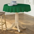thumbnail image 2 of LA Linen Polyester Poplin Tablecloth 51-Inches Round, Emerald Green, 2 of 2