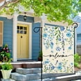 thumbnail image 2 of AMHNF Spring Summer Welcome Garden Flag 12 x 18 inch Funny Blue Floral Spring Small Yard Flag Burlap Double Sided Vertical Seasonal Farmhouse Wedding Yard Outdoor Decoration, 2 of 5