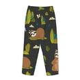 thumbnail image 5 of Fotbe Funny Sloths In The Forest Women's Pajama Pants,Sleepwear Pants,Pj Bottoms Drawstring And Pockets-Small, 5 of 9