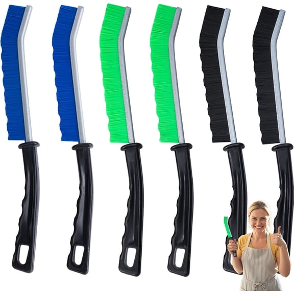 6-Pack Hard Bristle Crevice Cleaning Brush, Best Tool for Cleaning Grout, Gaps, and Sink, Home Cleaning Essentials, Crevice Cleaning Tool for Kitchen and Household Use