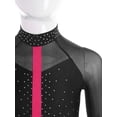 thumbnail image 4 of TiaoBug Kids Girls Gymnastics Sports Jumpsuit Full Length Yoga Acrobatics Practice Athletic Tank Bodysuit Black&Hot Pink 12, 4 of 7
