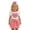 Pink, variant on Toddler Girls Fly Sleeve Ribbed Tops T Shirt Ruffles Skirts Headbands Outfits Baby Girl Clothes Size 3 Months