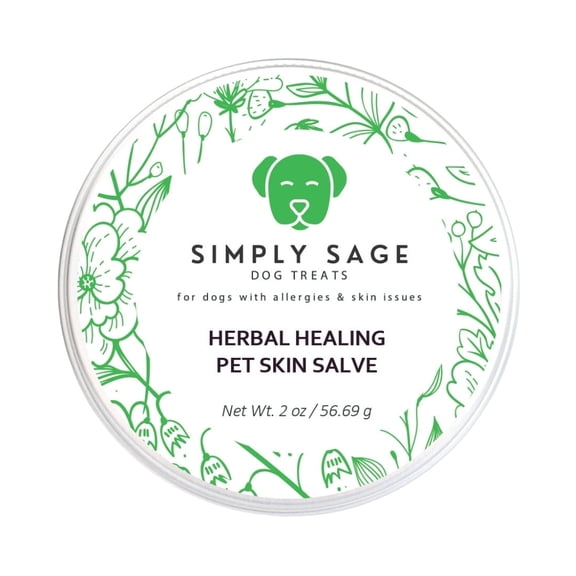 Simply Sage Pet Skin and Nose Balm, Moisturizing Anti-Itch Paw Balm for Dogs and Cats, 2 oz
