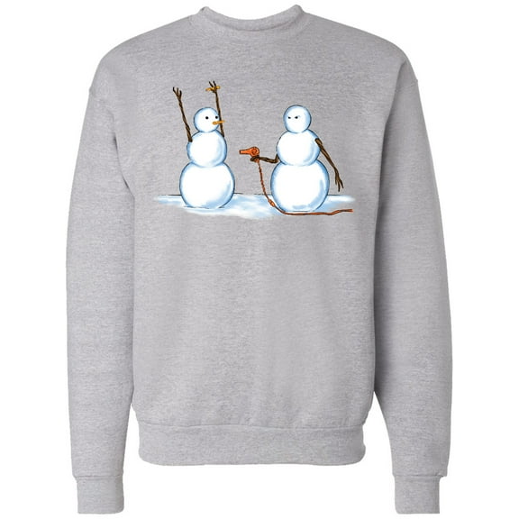 Inktastic Snowman Stickup with Hairdryer Adult Sweatshirt