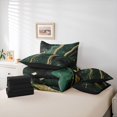 thumbnail image 5 of Homewish Mystic Green Marbling Twin Bedding Sets 7-Piece for Women, Art Abstract Marble Bedding Comforter Set, Watercolor Reversible Sheet Sets, Super Cozy Room Decor, 5 of 7