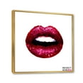 thumbnail image 2 of Designart Sexy Red Woman Lips FLOAT FRAME WALL ART, 2 of 4