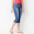 thumbnail image 2 of Women's Flattering High Waist Cropped Jeans, Stretch Slim Fit Denim Pants with Tummy Control & Casual Chic Style,Dark Blue 3XL, 2 of 5
