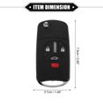thumbnail image 6 of Unique Bargains 4 Button Keyless Entry Remote Key Shell Cover for Mitsubishi Eclipse 2007-2010 with Blade No Chip,Black, 6 of 7