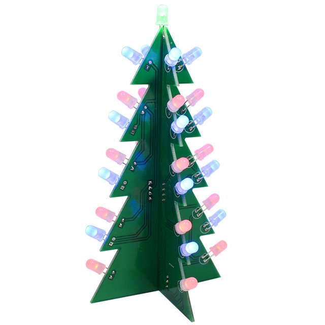 DIY Star Effect 3D Colorful L-ED Kit de árbol de Navidad decorativo yeacher Kit de árbol de Navidad de bricolaje
