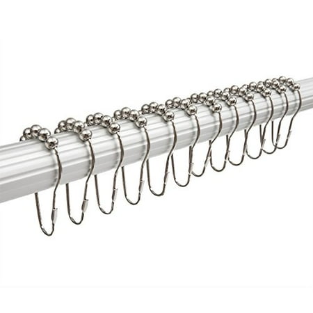 Cutebox 12pcs Shower Curtain Hooks Rustproof Hooks With Balls