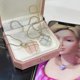 thumbnail image 3 of Breey 2 Collares con Piedra de Nacimiento en Forma de corazón Collar de Castillo de Diamantes para niñas Collar de Barbie Colgante de Amor para niñas Adolescentes ZjGolosinas prácticas, 3 of 5