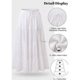 thumbnail image 4 of Sunzeyvora Women’s Cotton Tiered Maxi Skirt – Long Flowy Boho Skirt with Elastic Waist - Without Pockets, 4 of 6