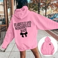 thumbnail image 2 of MuXi Women's Casual Hoodie Autumn Winter Warm Soft Pullover Bow Print Hooded Sweatshirt Cozy Loungewear Fashion Top (Pink,XL), 2 of 6