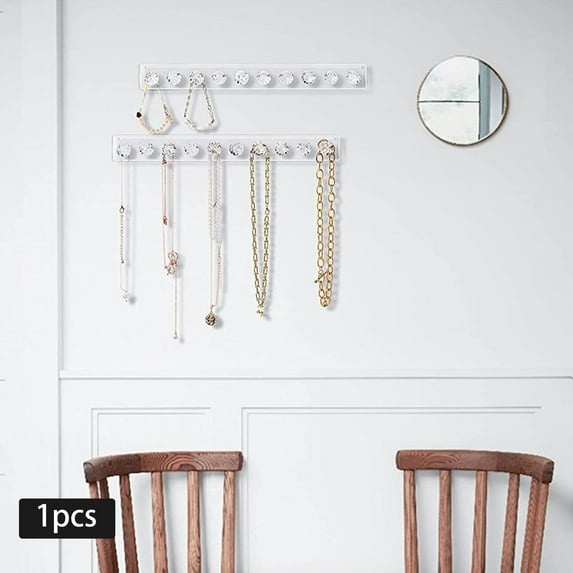Wall Hanging Necklace Organizer Holder Showcase for Bedroom Closet Living Room Door