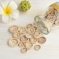 thumbnail image 4 of Botones de madera para tejer botones de cardigan de bebé, 140 botones artesanales hechos a mano en forma de corazón, botones de madera natural con 2 agujeros para decoraciones artesanales de, 4 of 5