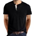thumbnail image 1 of CEHVOM Men Long-Sleeve Beefy Muscle Basic Solid Pure Color Blouse Tee Shirt Top, 1 of 4