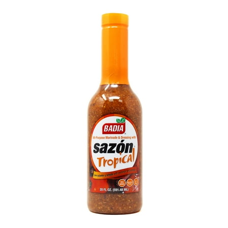 Pack of 6, Badia Marinade & Dressing with Sazón Tropical® with Coriander & Annatto, 20 fl oz