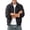 B_ Black, variant on Mens Leather Jacket Loose Short Point Collar Snap Outer Coat, Oversized Cut Side Slip Pockets for City Strolls Evening Outings Black M