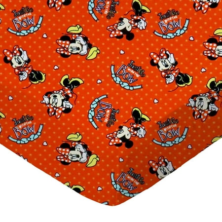 SheetWorld Fitted 100% Cotton Jersey Play Yard Sheet Fits BabyBjorn Travel Crib Light 24 x 42, Minnie Mouse Red