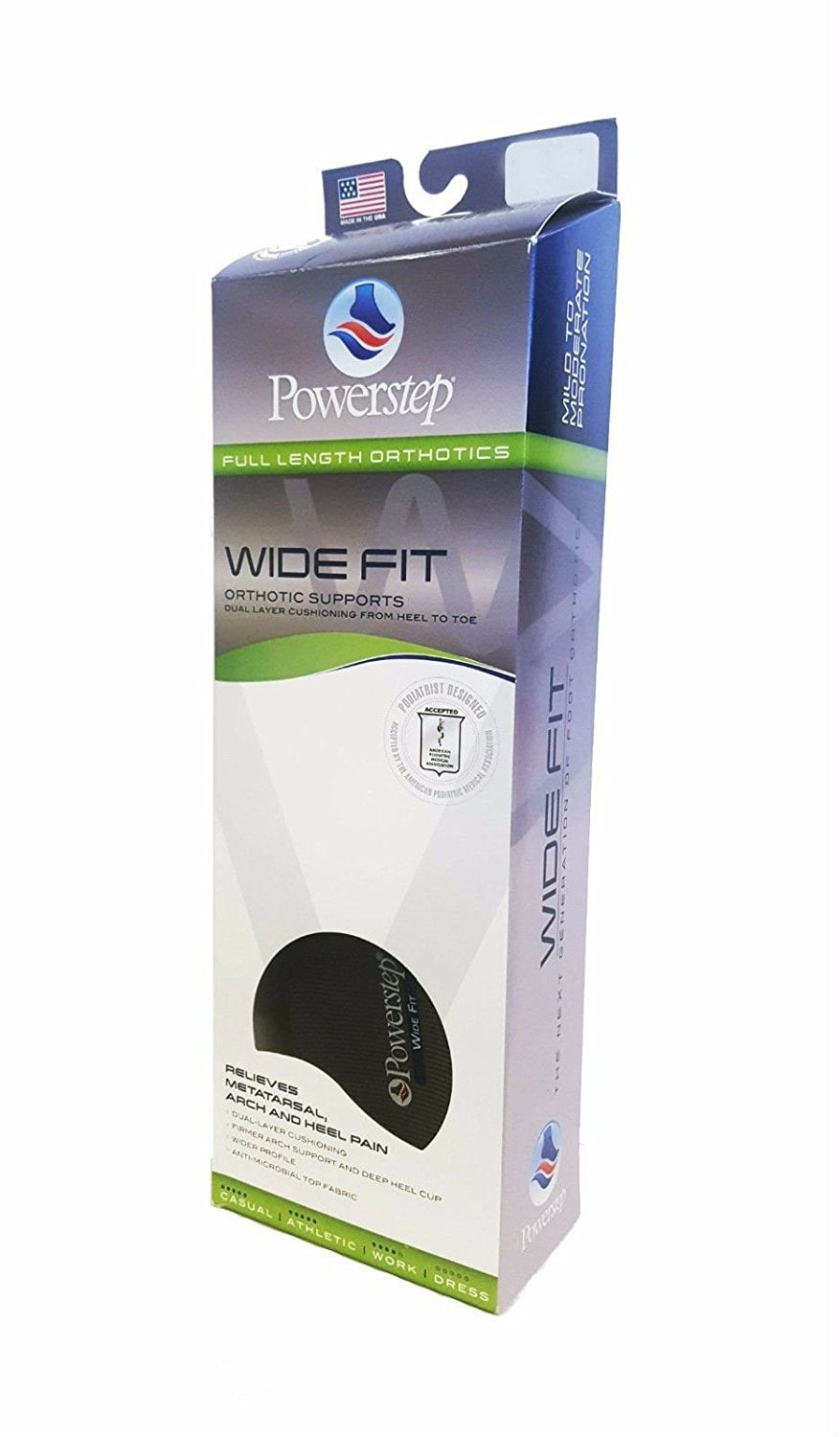 powerstep wide fit orthotic insoles