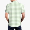 thumbnail image 5 of Rocae Pistachio Green Checkboard for Men's Short Sleeve Polo Shirt, Quick Drying Performance Moisture Wicking Sports Men's Golf Shirt Medium, 5 of 9