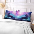 thumbnail image 6 of GZHJMY Dream Starry Unicorn Body Pillow Cover with Zipper, Soft and Cozy Fuzzy Fleece Body Pillow Case Cover 21 x 54 in,Plush Long Body Pillow Pillowcase Home Decor, 6 of 7