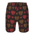 thumbnail image 4 of Yiaed Gold Glitter Heart Print Men's Swim Trunks with Lining Quick Dry Sports Shorts Beach Shorts Boardshorts-XX-Large, 4 of 5