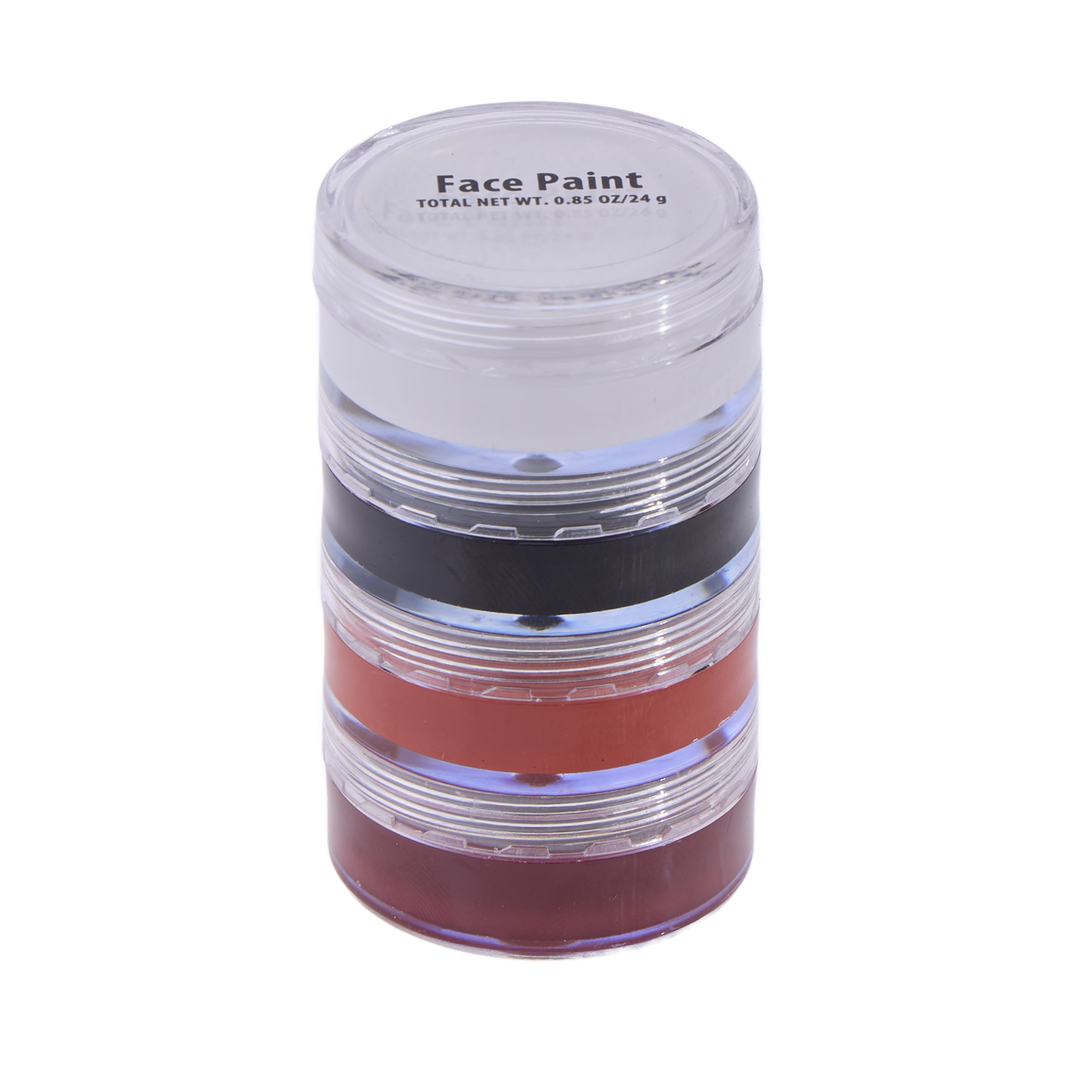 Expressions Clown Face Paint Kit with Makeup Brush - Red, White, Blue, Black