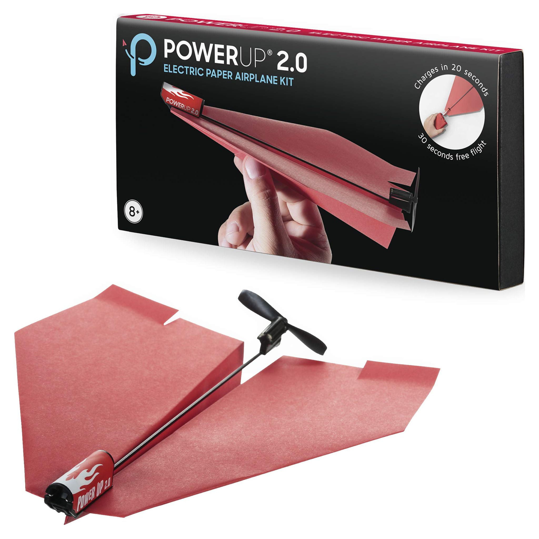 POWERUP 2.0 Design Studio- DIY Paper Plane Conversion Kit & Illustrated  Paper Airplane Folding Book- Origami Paper Airplanes for Kids, Teens, 