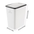 thumbnail image 3 of Trash Can with Lid, Garbage Bin with Press Top, Small Trash Can Dog Proof, Plastic Trash Bin, Waste Basket for Bathroom, Kitchen, Bedroom, Office, 3 of 7