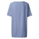 thumbnail image 5 of Camiseta de manga corta con cuello en V para mujer - Top liso - Poliéster - Informal/Día a día - Primavera - S-XXL, 5 of 5
