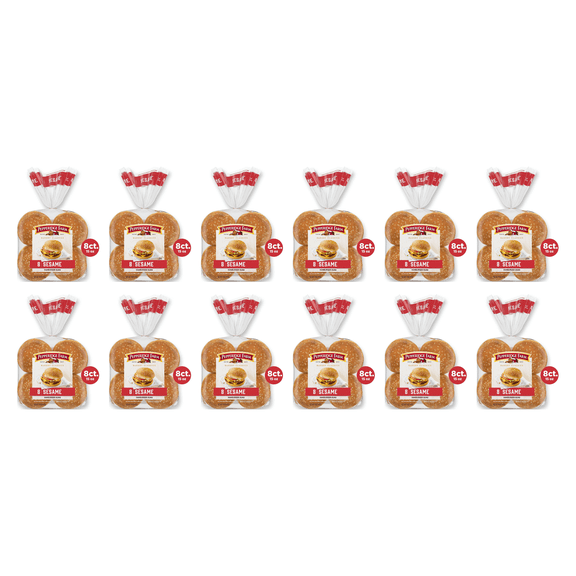 Pepperidge Farm Sesame Topped Hamburger Buns, (Pack of 12)