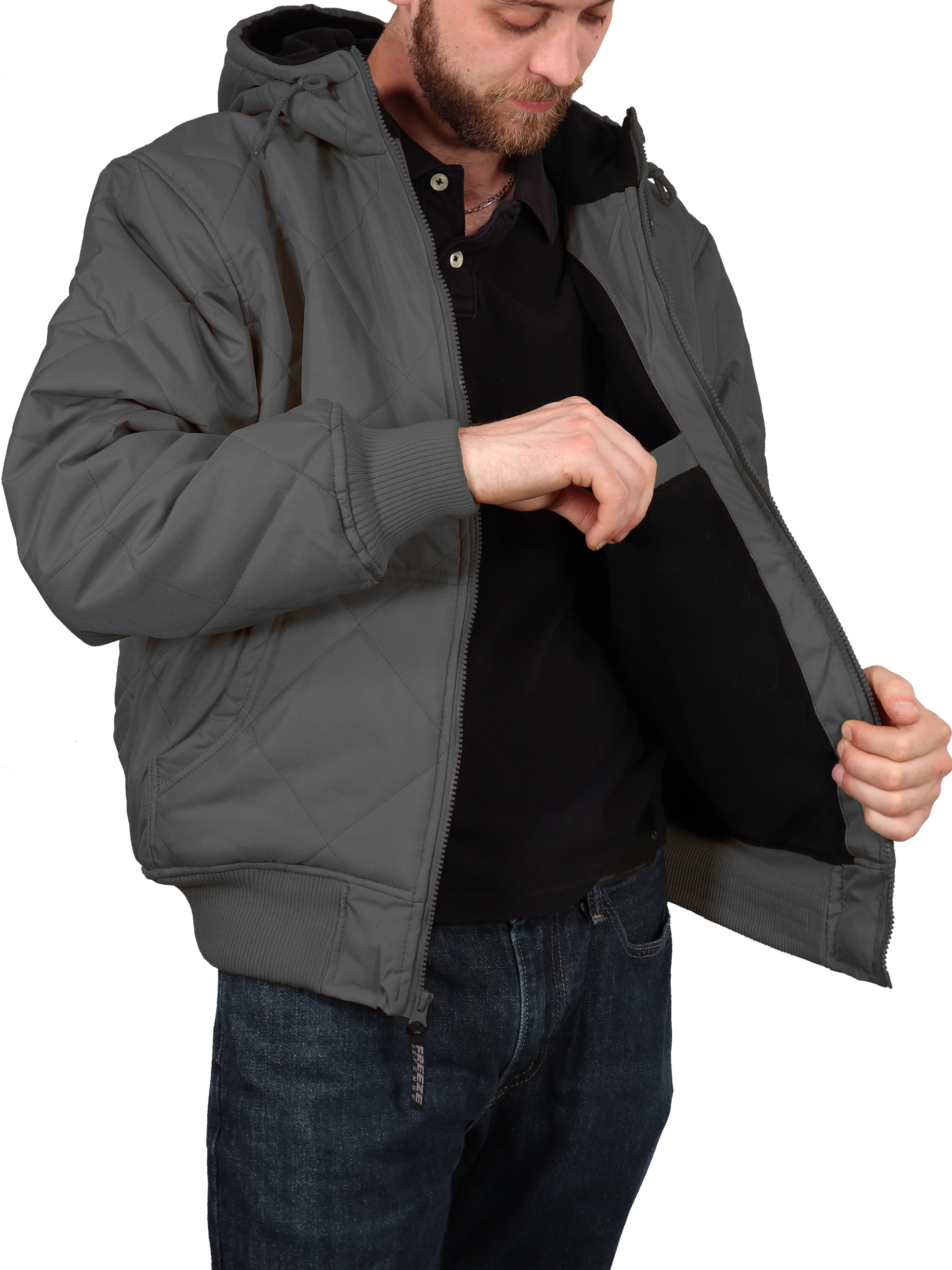 Heavy Duty Rip Stop Bomber Jacket Work Coat Fleece Lined Pro Trade Drivers Warm Heavy Duty Rip Stop Bomber Jacket Work Coat Fleece Lined Pro Trade Drivers Warm
