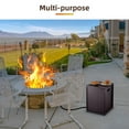 thumbnail image 5 of KTENME 2024 New Propane Metal Tank Cover Table for Gas Fire Pits, Gas Tank Holder Storage Side Table for 20 Pound Propane Tank, 16-inch Hideaway Table with Side Handles, 5 of 6