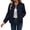 Navy women's long sleeve blazer jacket a1, variant on thefmos Women's Fall Winter Long Sleeve Button Down Blazer Collared Open Front Casual Jacket Solid Basic Baseball Tops Trendy Going Out Fashion Clothes, Wine XL