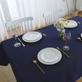 thumbnail image 6 of FOLINS&HOME Navy Blue Rectangle 60 x 84 Inch Tablecloth - Waterproof & Wrinkle Free Heavy Duty Washable Polyester Table Cloths for Party, Banquet, Dining - Rectangular/Square, 6 of 8