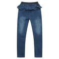 thumbnail image 2 of Richie House Girls' Denim Pants with Ruffles at Waist RH1563, 2 of 2