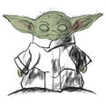 thumbnail image 2 of Men's Star Wars: The Mandalorian Grogu Meditate Sketch Graphic Tee White 3X Large, 2 of 5