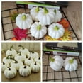 thumbnail image 6 of 12PCS Artificial Pumpkins Set Lifelike Fake Fruit Fall Harvest Halloween Thanksgiving Home House Kitchen Decorations, 6 of 6