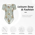 thumbnail image 5 of Lsque Dog Riding Skateboard Women's Crew Neck Short Sleeve Bodysuit Basic T Shirts Tops Onesie Adult Cute Pajama-XX-Large, 5 of 8