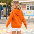 thumbnail image 5 of Resicozy Girls Zip Up Hoodie Sweatshirt Full Zipper Hoodies Jacket Y2K Fall Winter Fashion Solid Color Jackets with Pockets Orange 5XL, 5 of 6
