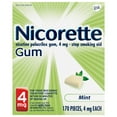 thumbnail image 3 of (2 pack) Nicorette Nicotine Gum, Stop Smoking Aids, 4 Mg, Fresh Mint, 170 Count, 3 of 22