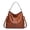 Brown, variant on Faty-T Crossbody Bags for Women Designer Faux Leather Hobo Handbags Retro Large Size Shoulder Bag Bucket Purse