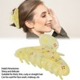 thumbnail image 4 of Hair Clip, Exquisite Rhinestone Claw Clip Yellow Strong Hold Ergonomic  For Office Work, 4 of 8