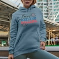 thumbnail image 2 of Busy Raising Ballers, Baseball Art Merch Gift, Light Blue Hooded Sweatshirt or Hoodie, Small, 2 of 5