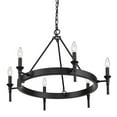 thumbnail image 2 of Golden Lighting Edinburgh 6 Light Chandelier in Matte Black, 2 of 3